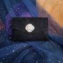 Black clutch with silver details Image 2
