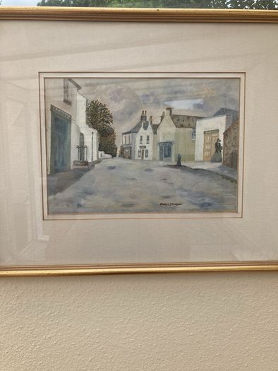 Watercolour of old Delgany village