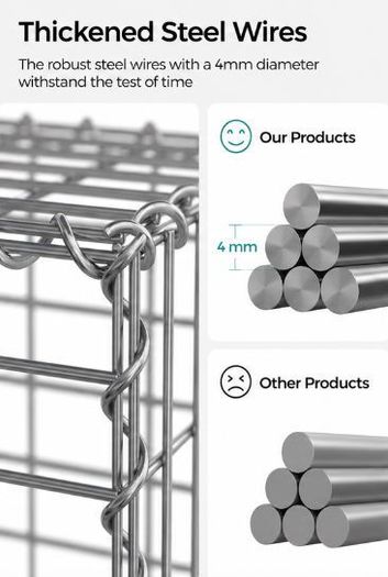 DIY Gabion baskets (100x50x50) x 10. FREE P&P