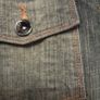 ED Hardy Denim Jacket.  More of a black/grey colour.  Fitted jacket.  Sleeves are long.  The decoration on the back is typical Ed Hardy Image 5