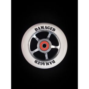 Damaged Alloy 5 Spoke 100mm Silver Wheel With Abec 9 Bearings