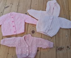 Handknit baby cardigans