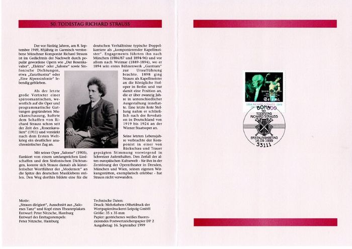 1999 Bundes Republic Deutschland (Germany) Federal Annual Stamp EFT Collection with 42 images of contents