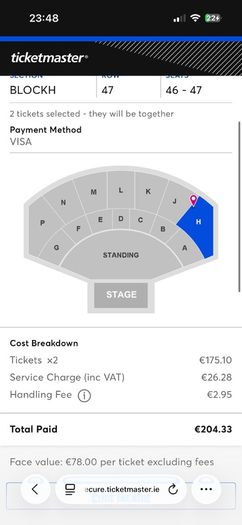 2x Seated Westlife Tickets - Final Night!