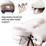 Portable Massage Bed Table - 3-Section Foldable Beauty Couch for Reiki Therapy Treatment Salon Healing - Metal Headrest Support/Carry Bag (FREE POSTAGE) Image 6