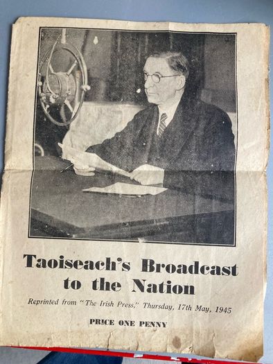 collectable very rare Taoiseachs broadcast to the nation 1945