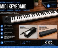 KORG microKEY Air 61 MIDI Keyboard Bundle