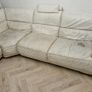 Large White leather sofa Image 2