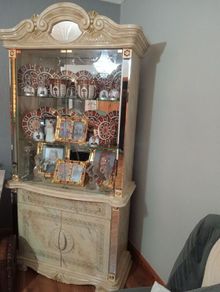 Cream & Gold Italian Baroque style Betty 4 piece living room collection