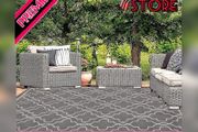 Outdoor Rug 4x6 Reversible Mats Plastic Straw Rugs Easy to Clean Patio Rug Large RV Camping Mat Area Floor Rug for Backyard Picnic Trailer Deck Picnic BBQ (FREE SHIPPING)