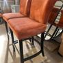 2 Orange High Stools Image 2