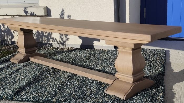 200cm Vintage Ash Dining Bench Like New