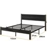 King Size Bed Frame with Wooden Headboard Image 8