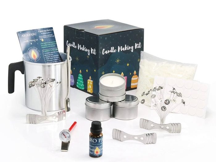 Complete Candle Making Kit for Adult, Candle DIY Set with Premium Scent, Soy Wax, Candle Tin, 1.2L Wax Melted Pot, Thermometer, 50PCS Candle Wicks and More (FREE POSTAGE)