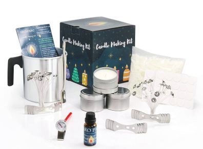 Complete Candle Making Kit for Adult, Candle DIY Set with Premium Scent, Soy Wax, Candle Tin, 1.2L Wax Melted Pot, Thermometer, 50PCS Candle Wicks and More (FREE POSTAGE)