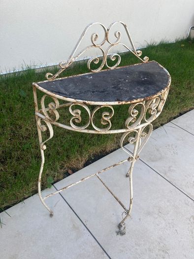 Vintage Console / Hall Table - Wrought Iron.