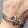 Silver snake bangle very old Image 3