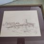 FRAMED PRINT / SKETCHE NOT SIGNED  Joyce Tower, Sandy cove . could be the work of Diarmuid MAC GOWAN. Image 7