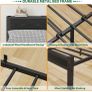 Single Bed Frame with Wooden Storage Shelf Headboard Image 7