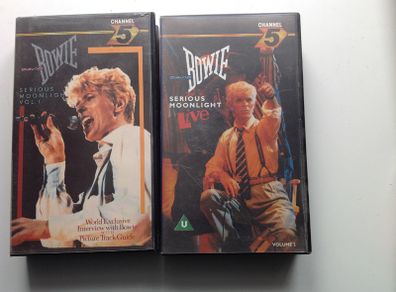 VHS. David Bowie, Serious Moonlight. Vol 1&2