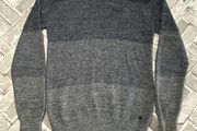 Diesel Mens Cable Knit Jumper Blue/Grey Large