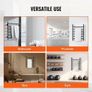 6 Bars Towel Warmer Rack, Wall Mounted Heated Towel Rack for Bathroom, IPX5 Waterpoof Towel Heater Rack with Timer & LED Display Screen Image 4