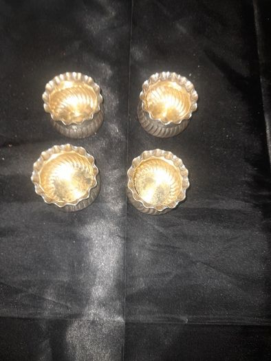 4 Beautiful Antique Silver plated Cellers Brooks and Son Gold Smiths to the Queen,
