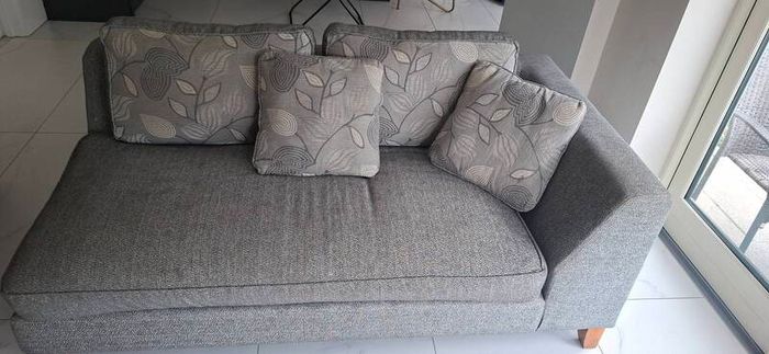 couch and footrest