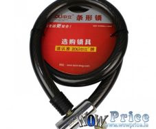 4953 Zhonli Bicycle Steel Cable Lock 2 Keys 24X120cm