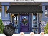 3.5m Patio Awning Retractable Awning Sunshade Shelter with Crank Handle