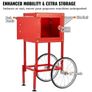 Popcorn Maker with Cart, 850W Popcorn Popper Machine, 8 Oz Kettle Makes 48 Cups per Batch, Popcorn Maker Equipped with Tempered Glass, Includes 4 Scoops, Movie Theater Style, Red Image 8
