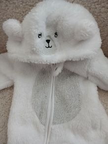 Teddy zip baby grow