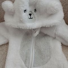 Teddy zip baby grow