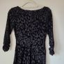 Marks and Spencer Black Leopard Velour-feel Midi Dress, Size 10 Image 2