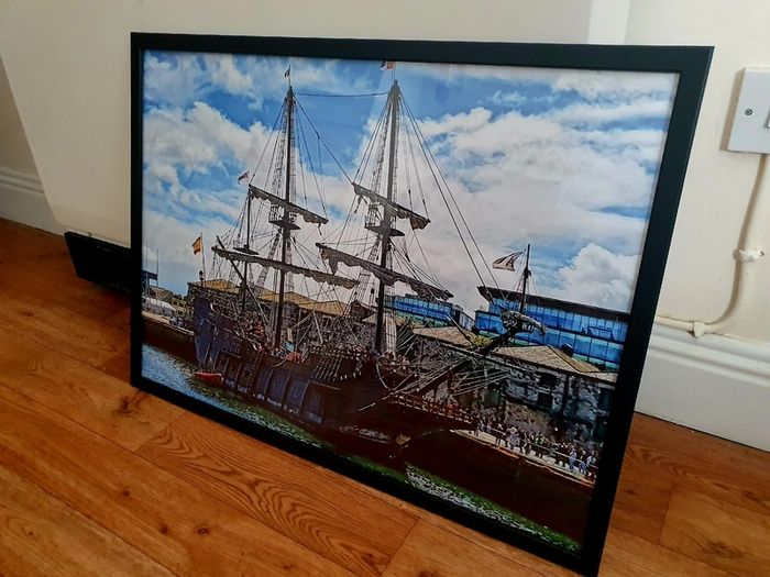 IKEA Jiskbo Frame with Tall Ship Print