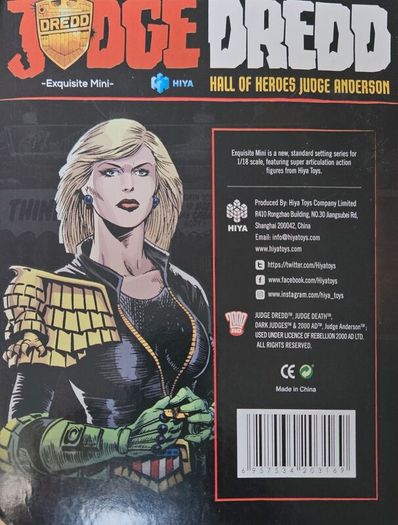 Hiya Toys 1/18 Judge Anderson Hall of Heroes figure