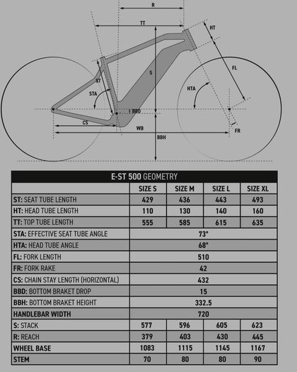 Electric Bike Rockrider E-ST 500. Size L