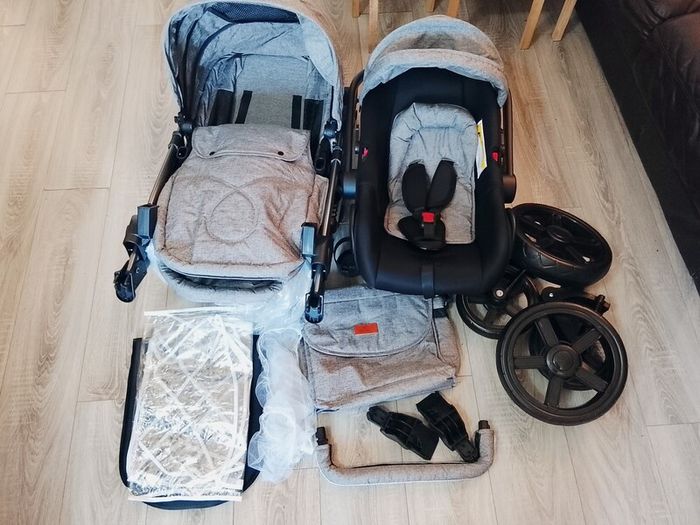 Pram set. New in box Travel system/ Buggy/ Pram/ Stroller/ Pushchair. 3 in 1 Baby Stroller