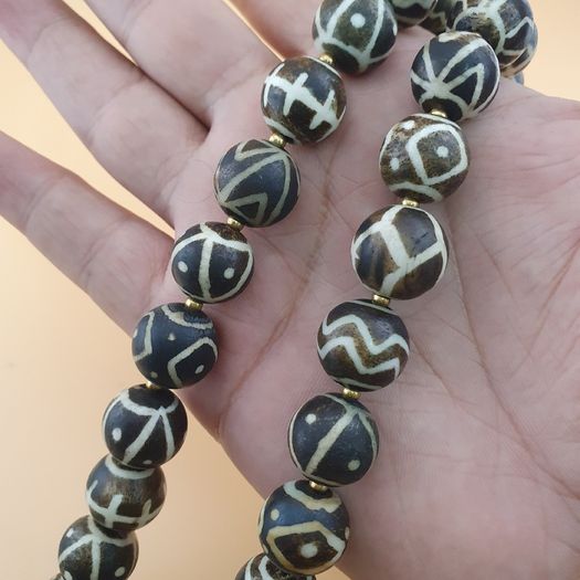 Rare Authentic Antique Burmese Pumtek Pyu Beads Necklace