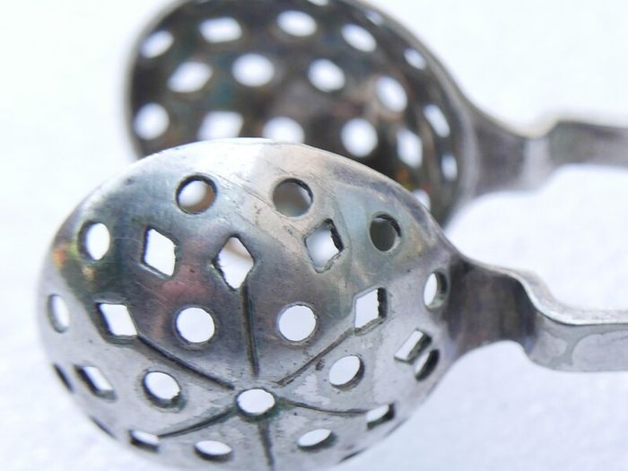 Vintage Tea Bag Squeezers, Silver Plate, Tea Bag Tongs