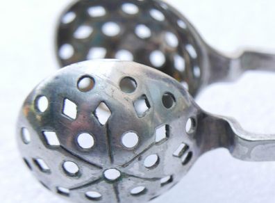 Vintage Tea Bag Squeezers, Silver Plate, Tea Bag Tongs
