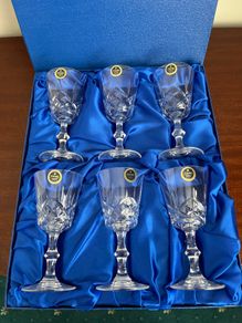 Cavan Crystal wine glasses in presentation box