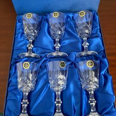 Cavan Crystal wine glasses in presentation box