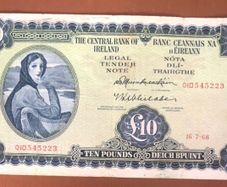 Irish Ten Pound Lavery Note