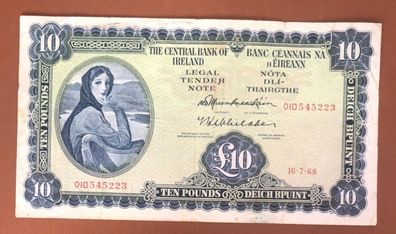 Irish Ten Pound Lavery Note