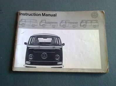 Instruction Manual Volkswagen Transporter August 1970 English language version