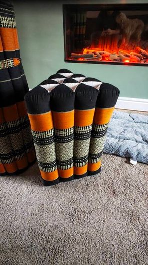 Kapok triangular cushion, backrest extra high and yoga,massage mat