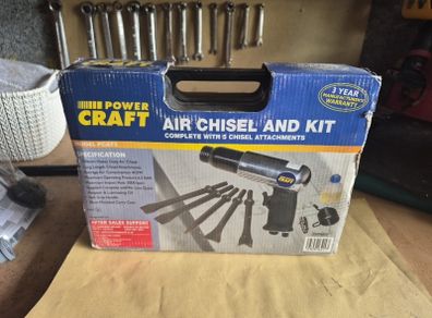 Power Craft Air Chisel Kit Boxed used Once or Twice