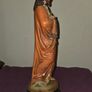 Antique Hand Painted Sacred Heart of Jesus Statue Image 4