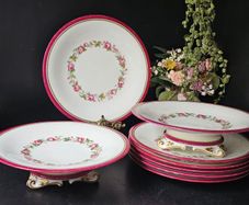 Antique Victorian Royal Worcester  Dessert Set